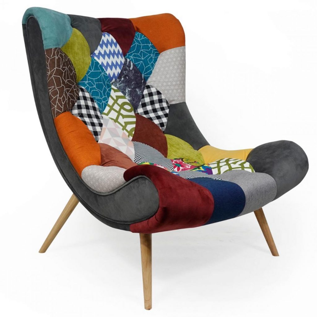 fauteuil scandinave en couleur